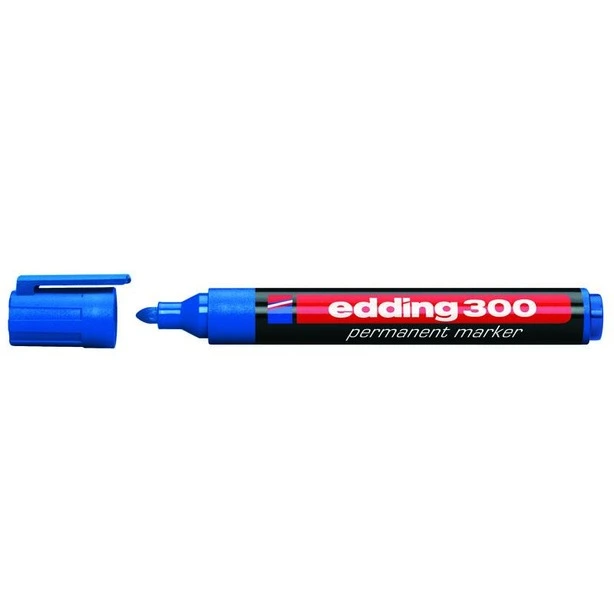 Маркер перманентний Edding Е-300 блакитний 1-5 мм круглий (Е-300  003)