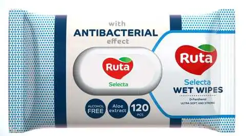 Серветки вологі з антибактеріальним ефектом Ruta Selecta 120 шт/уп (893127)