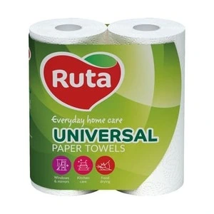 Рушники паперові Ruta Universal 2-х шарові 2 рул/уп білі (740730)