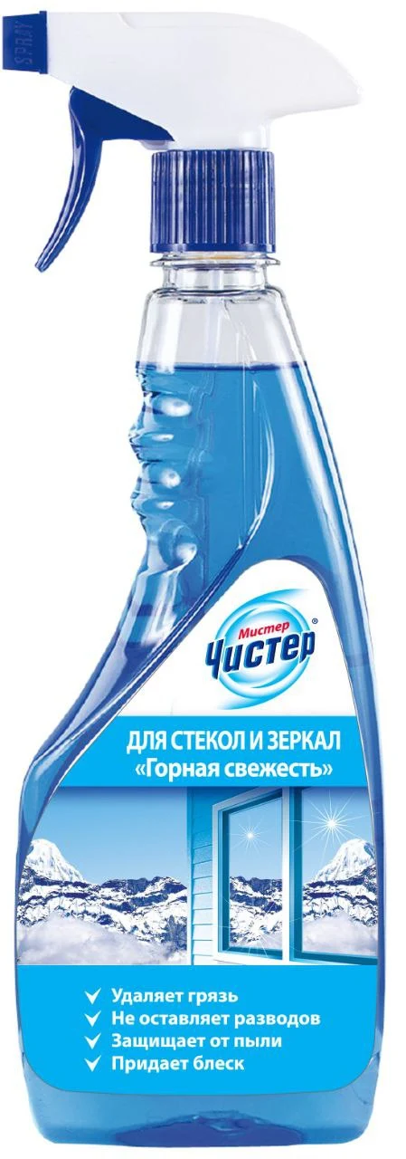 Засіб для миття скла та дзеркал Містер Чістер Гірська свіжість 500 мл розпилювач (9334)
