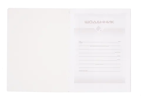 Щоденник шкільний А5,40арк.,білі м'яка обкладинка,скоба УФ лак Smart Line. Фото 2