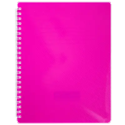 Зошит офісний Buromax FUCHSIA В5 96 арк. клітинка пластикова політурка рожева (BM.2464-84)