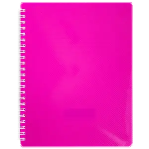 Зошит офісний Buromax FUCHSIA В5 96 арк. клітинка пластикова політурка рожева (BM.2464-84)