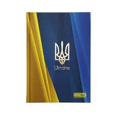 Блокнот UKRAINE, А-5, 96л., кл., тв. обкл., глян. лам., синій