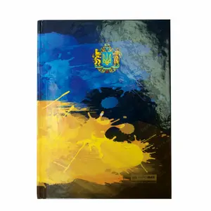 Блокнот UKRAINE, А-5, 96л., кл., тв. обкл., глян. лам., т.-синій