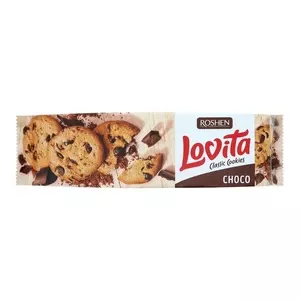 Печиво ROSHEN Lovita Classic Cookies з кусочками глазурі 150 г (633317)