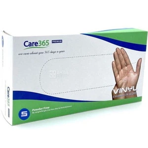 Рукавиці вінілові Care 365 без пудри нестер. S пач. (00-00000571)