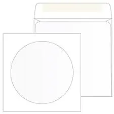 Конверт білий для CD 124х124 неклейкі з віконцем (6108_50). Фото 2