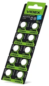 Батарейки Videx AG10/LR1130/1131 лужні 1.5 V/78 mAh 10 шт/уп. (291680)