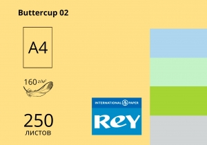 Папір кольоровий REY Adagio Buttercup 02  А4 160г/м2 жовтий пастель 250 арк. (16.7410)