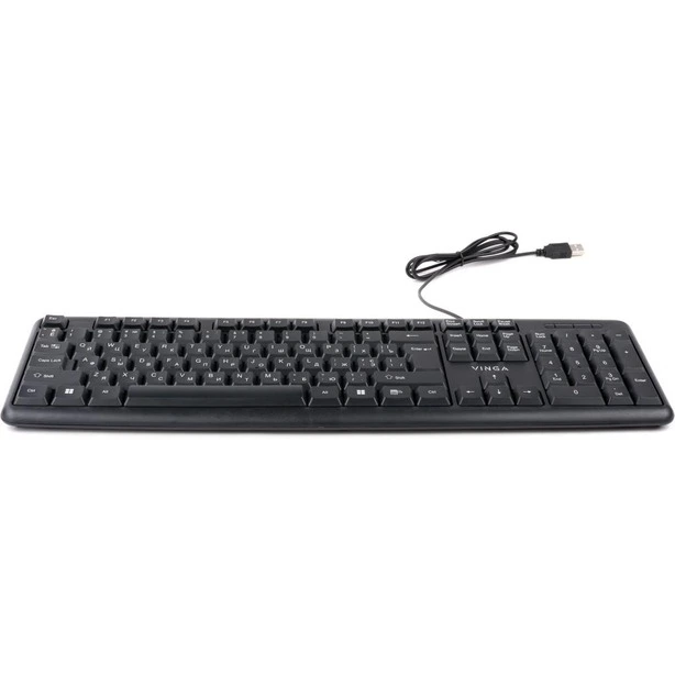 Клавіатура Vinga провідна USB чорна (KB110BK)