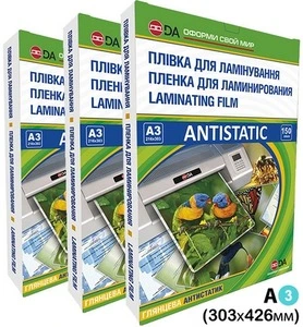 Плівка для ламінування А3, 125мкм, 303х426, 75/50, YLG-ANTISTATIC