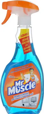 Засіб для миття скла Mr.Muscle синій 500 мл розпилювач (0153 c)