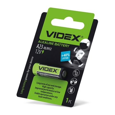 Батарейки Videx А23/А23 лужні 12 V/55 mAh 5шт (294735)