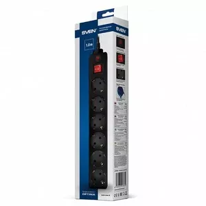 Мережевий фільтр живлення SVEN Optima 1,8 м 6 розеток чорний (U0171058)