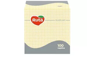 Серветки жовті Ruta 24х24 см 1-но шарові 100 шт/уп (740501)