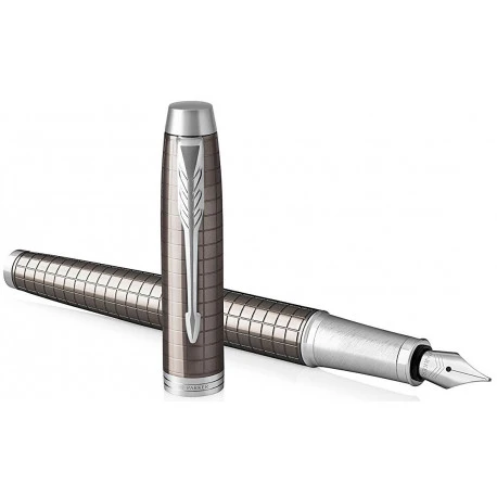Ручка перова Parker IM 17 Premium Dark Espresso Chiselled CT FP F( 24 311)