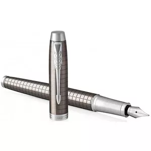 Ручка перова Parker IM 17 Premium Dark Espresso Chiselled CT FP F( 24 311)