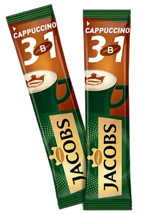 Кавовий напій 3в1 у стіків Jacobs Cappuccino 12,5 г х 24 шт (20715). Фото 2