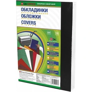 Обкладинка картонна А4, 230 г/м2, чорна, DA DELTA COLOR