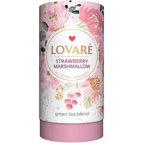 Чай розсипний 80г в тубі  Полуничний зефір  LOVARE (878252)