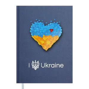 Щоденник недатований А5 Buromax 288 арк. Ukraine сірий (ВМ.2021-09)