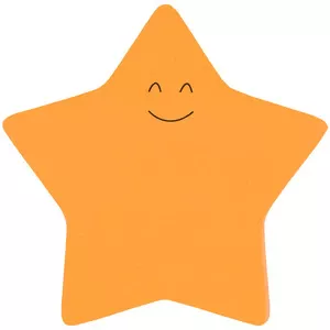 Стікер клейкий фігурний  Axent 70х70мм 50арк. Star  (2444-03-A)