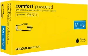 Рукавиці латексні нестер.опудр. Comfort Powdered розмір S 100шт/уп (6634146)