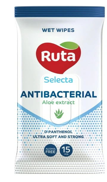 Серветки вологі косметичні Ruta Selecta 15 шт/уп (892403)