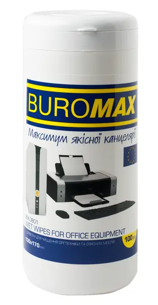 Серветки для чищення Buromax оргтехніки 100шт  (BM.0801)