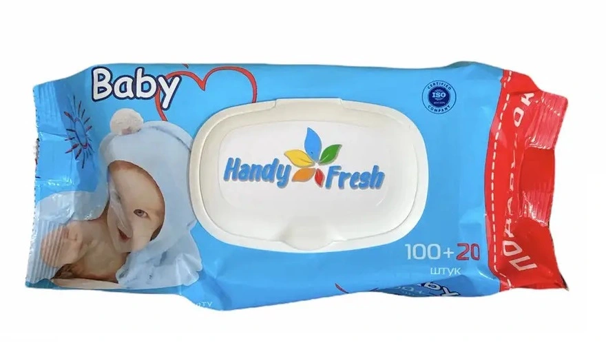 Серветки вологі косметичні Handy Fresh Екорелакс сімейні 120 шт/уп з клапаном  (500168)