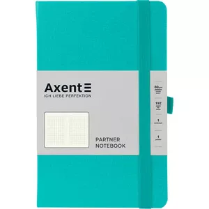 Зошит офісний Axent Partner 95х140 96 арк. клітинка тверда палітурка бірюза (8201-16-A)