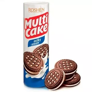 Печиво ROSHEN Multicake з начинкою молочно-кремовою 180 г (2880)