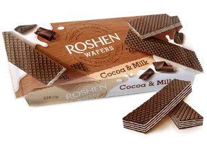 Вафлі Roshen Wafers какао-молоко 216 г (2884)