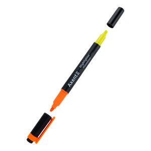 Маркер текстовий Axent Highlighter Dual помаранчево - жовтий 2-4 мм клиноподібний (2534-12-А)
