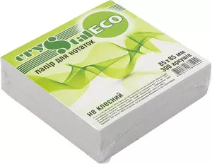 Папір для нотаток CRYSTAL ECO 85х85мм 300арк. не клеєний (33.65)