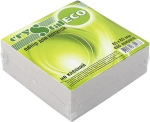 Папір для нотаток CRYSTAL ECO 85х85мм 400арк.не клеєний (33.67)