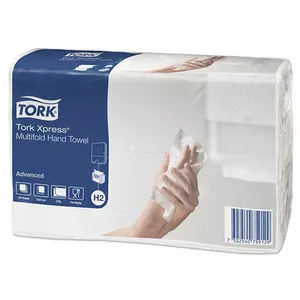 Рушники паперові Multifold Z-складання Tork Xpress 2-х шараві 190 арк білі H2 (471117)