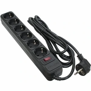Мережевий фільтр живлення PaTron SP1063 3м 6 розеток чорний (U0344477)