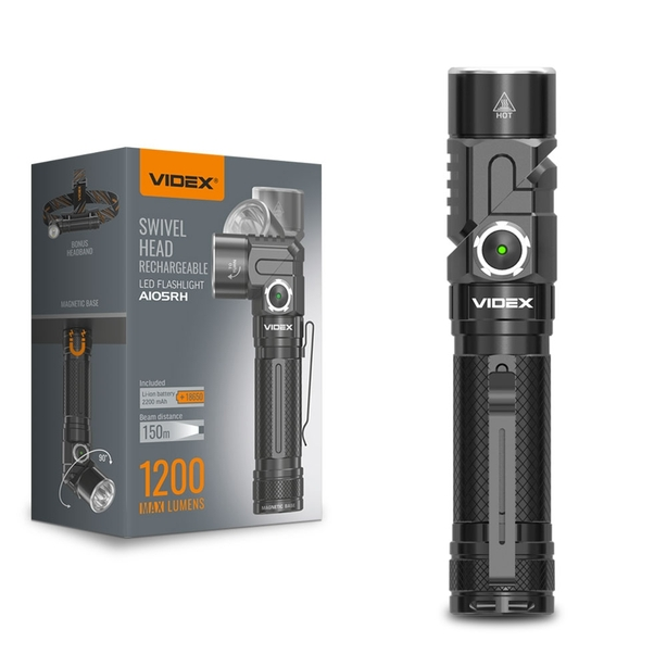 Ліхтарик портативний світлодіодний Videx VLF-A105RH 1200Lm 5000K (26565)