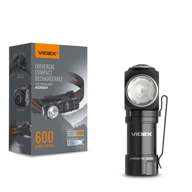 Ліхтарик портативний світлодіодний Videx VLF-A055H 600Lm 5700K (26568)