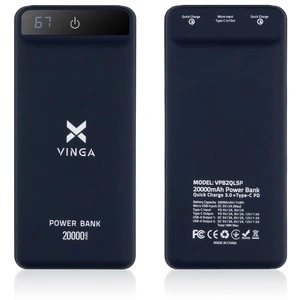 Повербанк Vinga VPB2QLSP 20000 mAh QC3.0 Display soft touch purple (U0399402). Фото 7