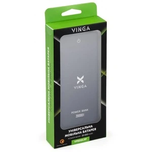 Повербанк Vinga VPB2QLSP 20000 mAh QC3.0 Display soft touch purple (U0399402). Фото 8