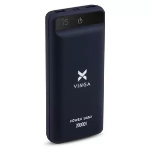 Повербанк Vinga VPB2QLSP 20000 mAh QC3.0 Display soft touch purple (U0399402)