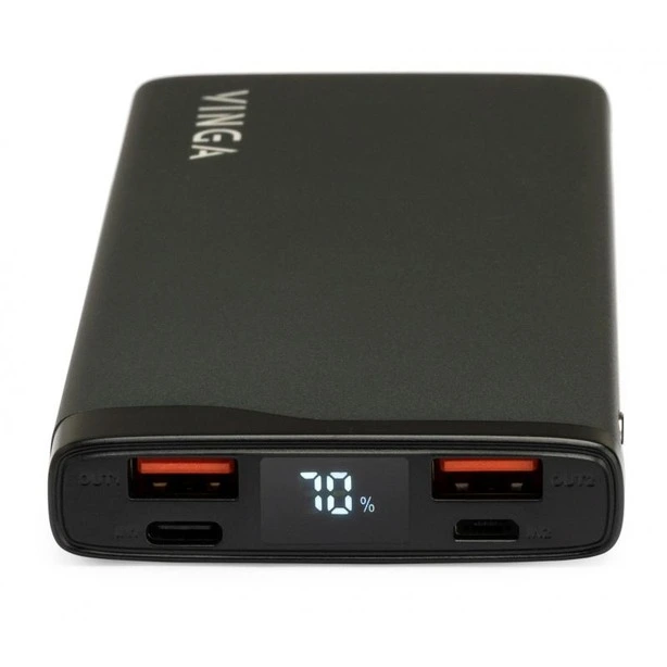 Повербанк Vinga VPB1QPALD 10000 mAh QC3.0+PD 3 ports LCD metal (U0543287). Фото 3