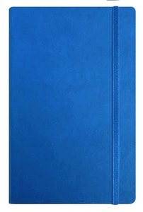 Діловий записник А5, Vivella, тверда обкладинка, білий нелінований блок, синій, з гумкою