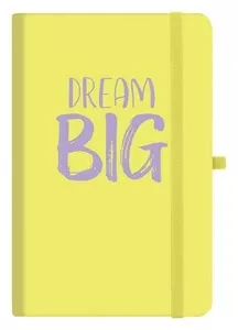 Зошит офісний "Dream_big" Optima A5 128арк. лінія тверда палітурка з гумкою жовтий (O20812-25)