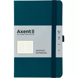 Зошит офісний Axent Partner 125х195 96 арк. клітинка тверда палітурка малахіт (8201-31-A)