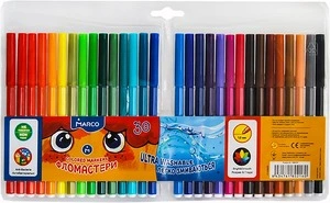 Фломастери кольорові MARCO Super Washable 30 кол. (1690-30)