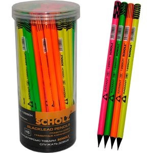Олівець чорнографітний SCHOLZ Radiant асорті дерев'яний тригранний HB  129SCH (01130760)